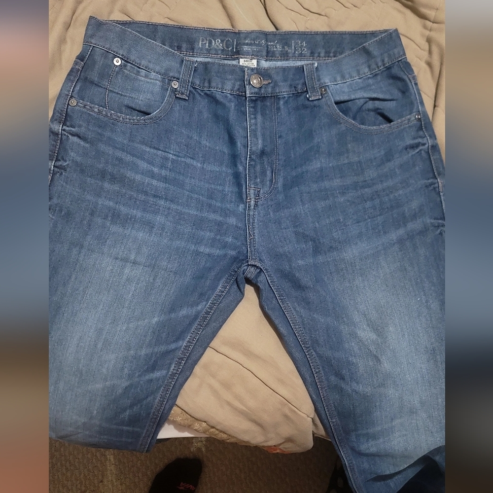 PD&C Men's Straight Blue Jeans - Picture 4 of 4